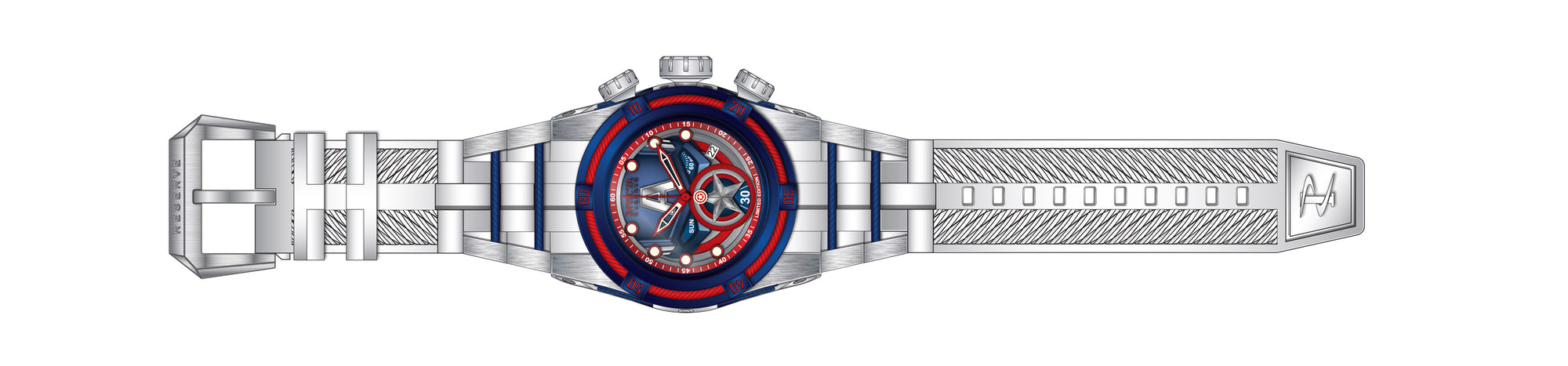 Band For Invicta Marvel 27046