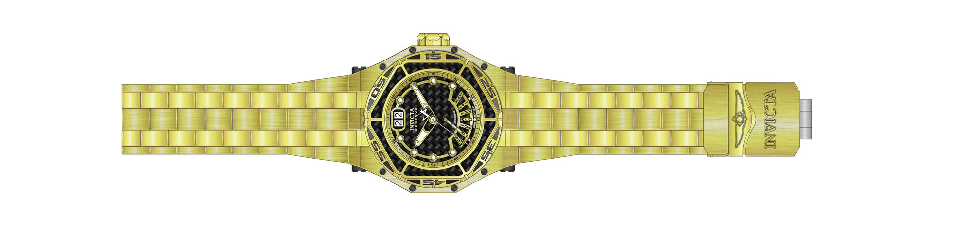 Band For Invicta Carbon Hawk 38934