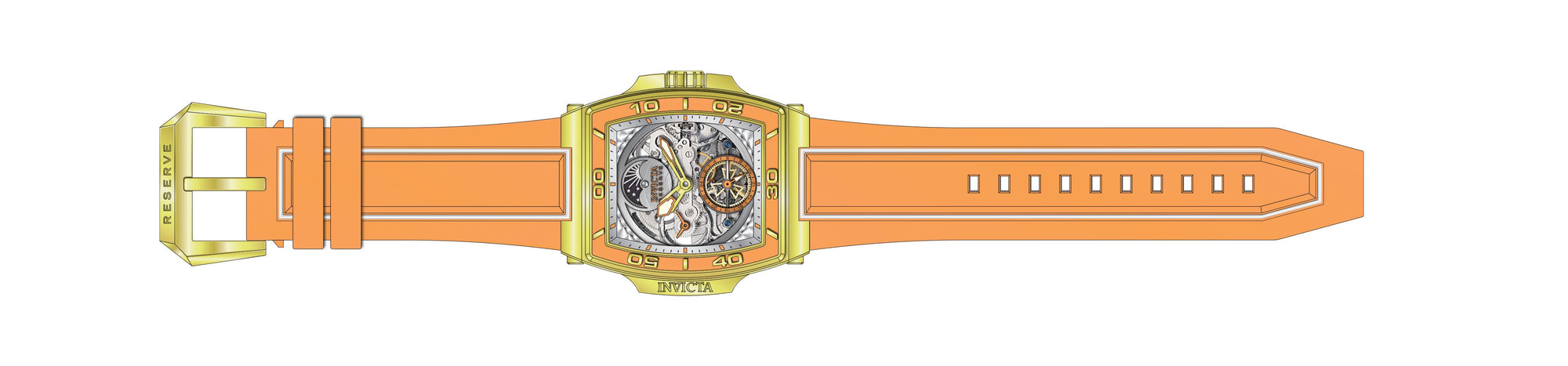 Band for Invicta S1 Rally Diablo Men 43411
