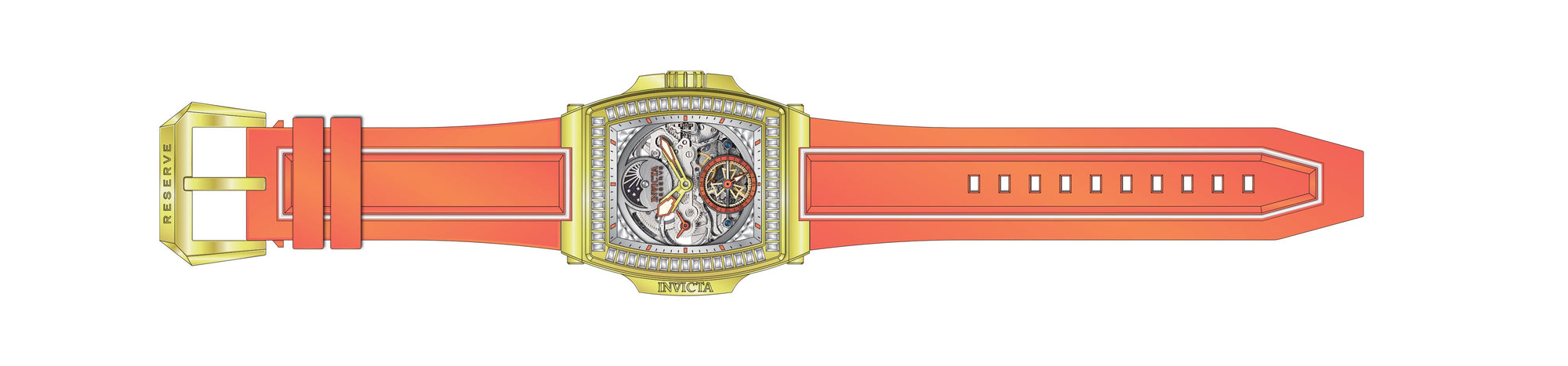 Band for Invicta S1 Rally Diablo Men 43428