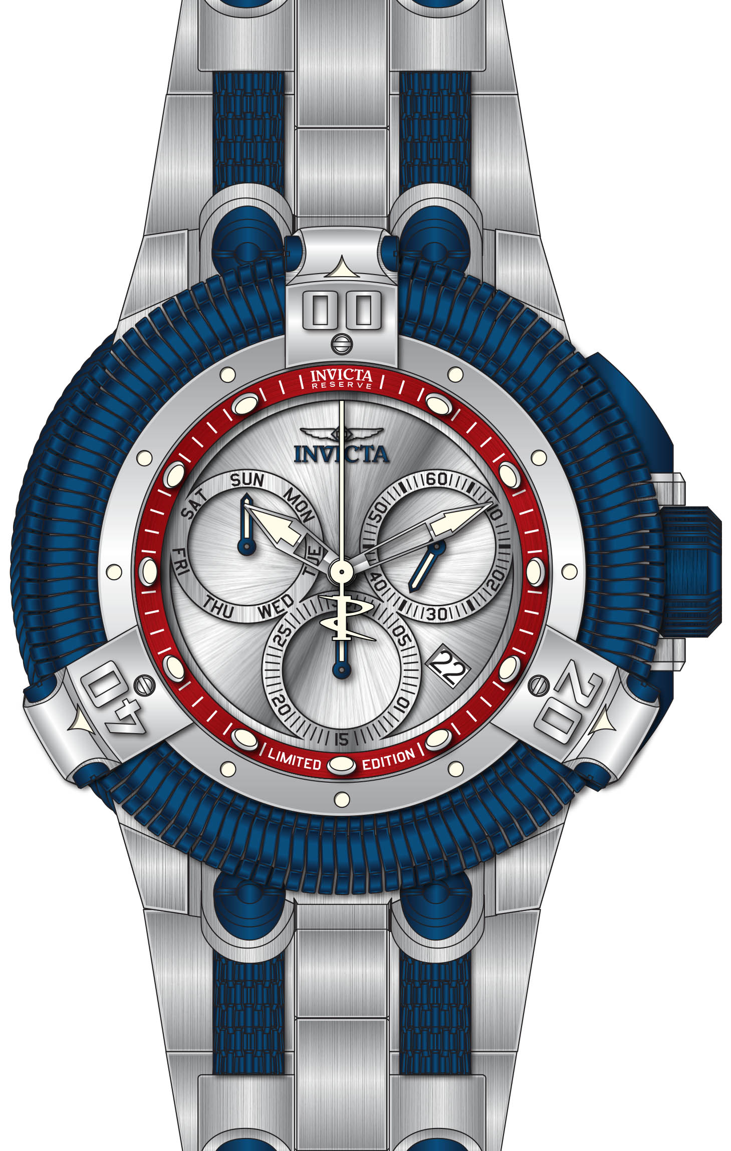 Band For Invicta Bolt  Men 46245