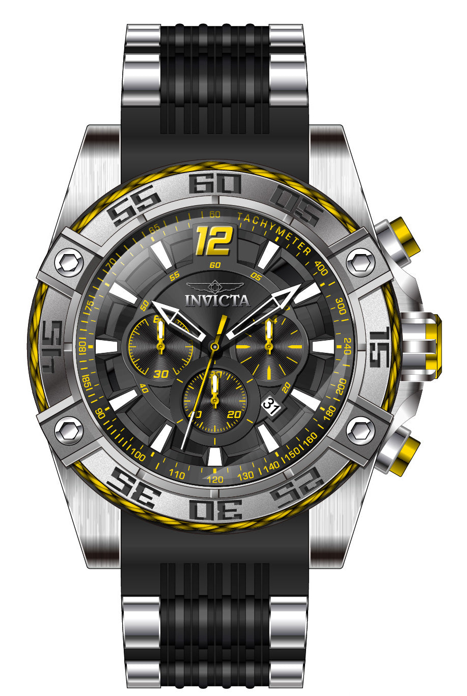 Band For Invicta Bolt  Men 46621
