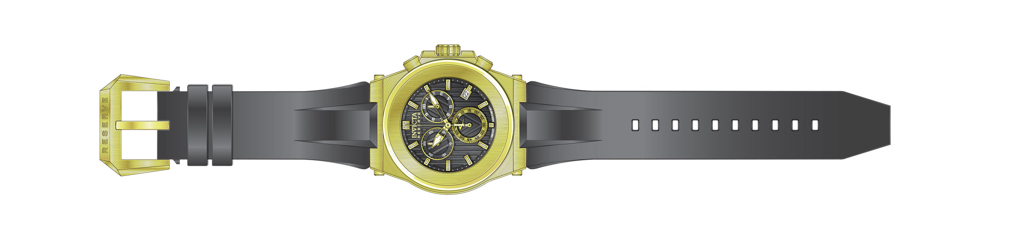 Band For Invicta Reserve Akula men 45243