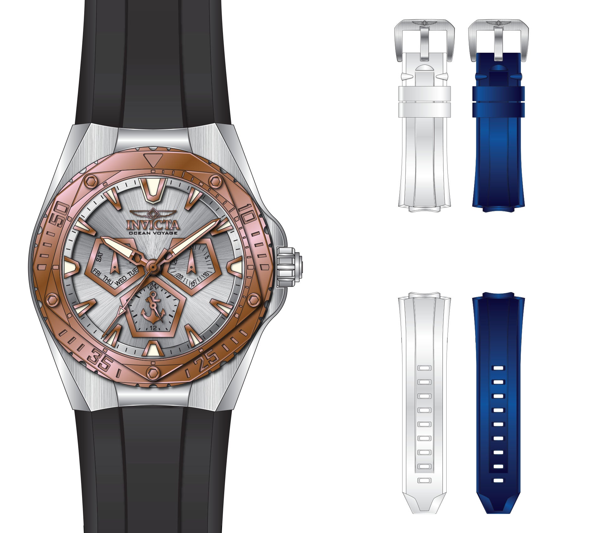 Band For Invicta CRUISELINE  Men 49262