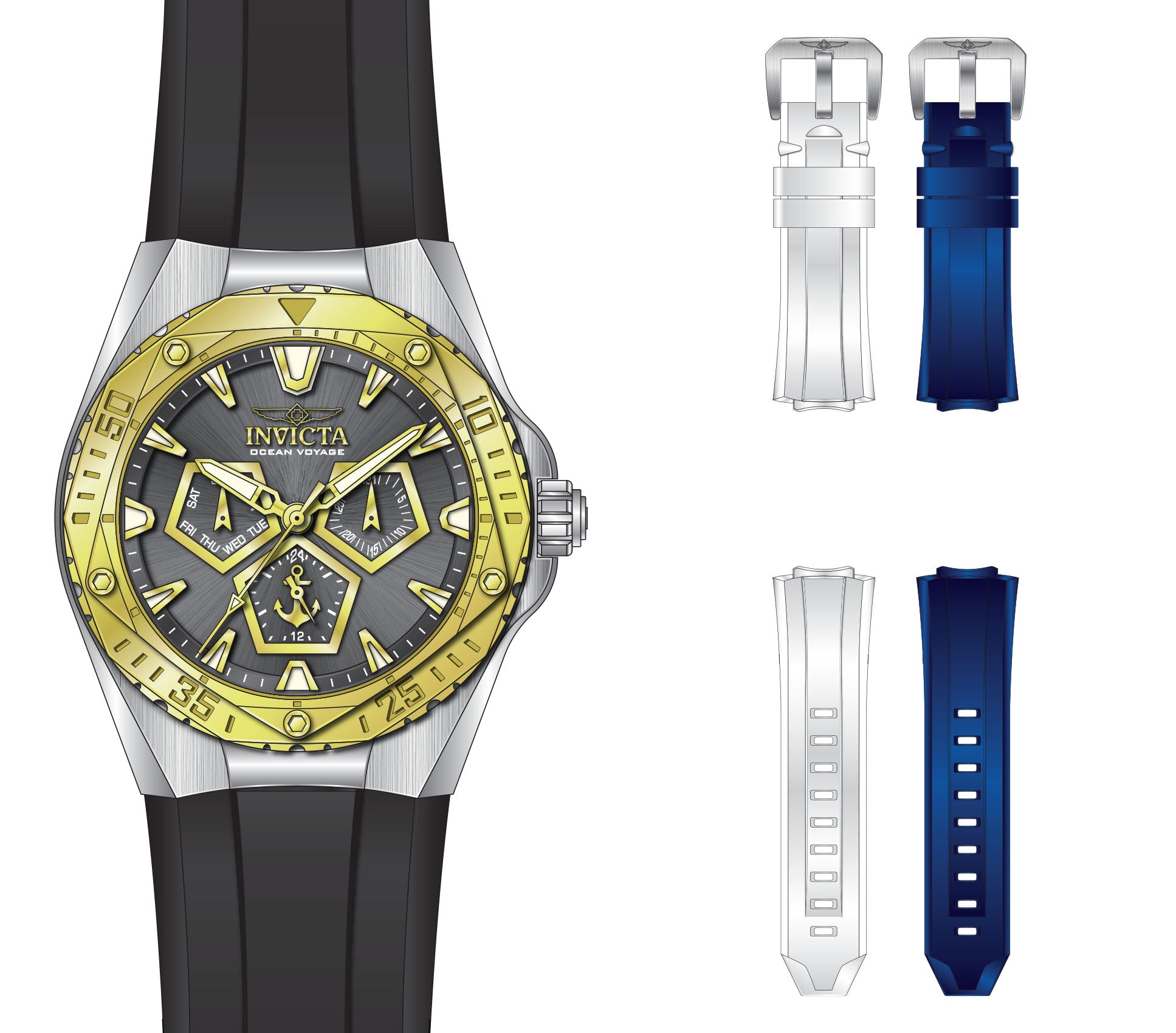 Band For Invicta CRUISELINE  Men 49263