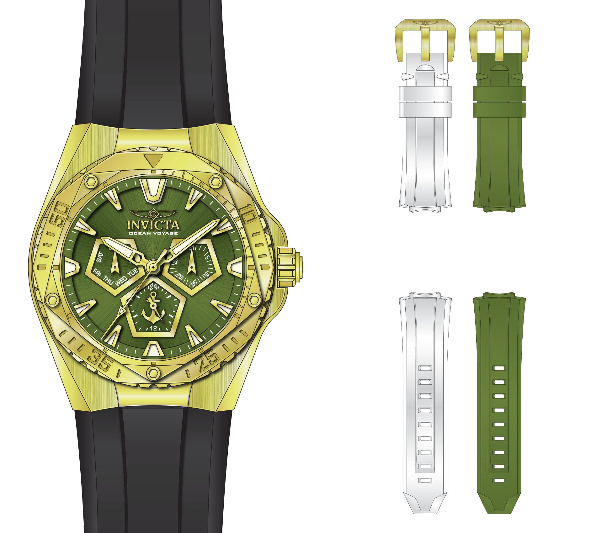 Band For Invicta CRUISELINE  Men 49265