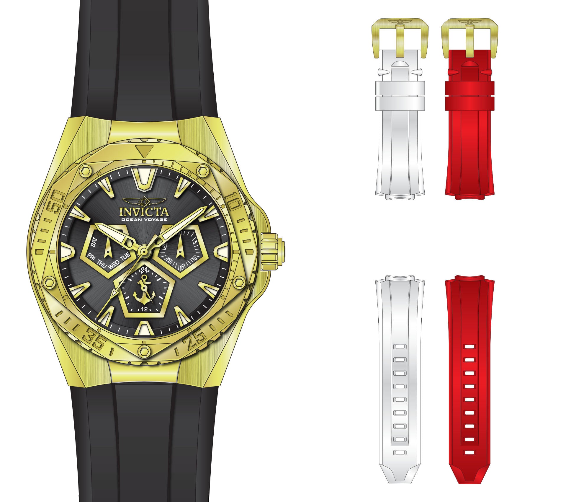 Band For Invicta CRUISELINE  Men 49266