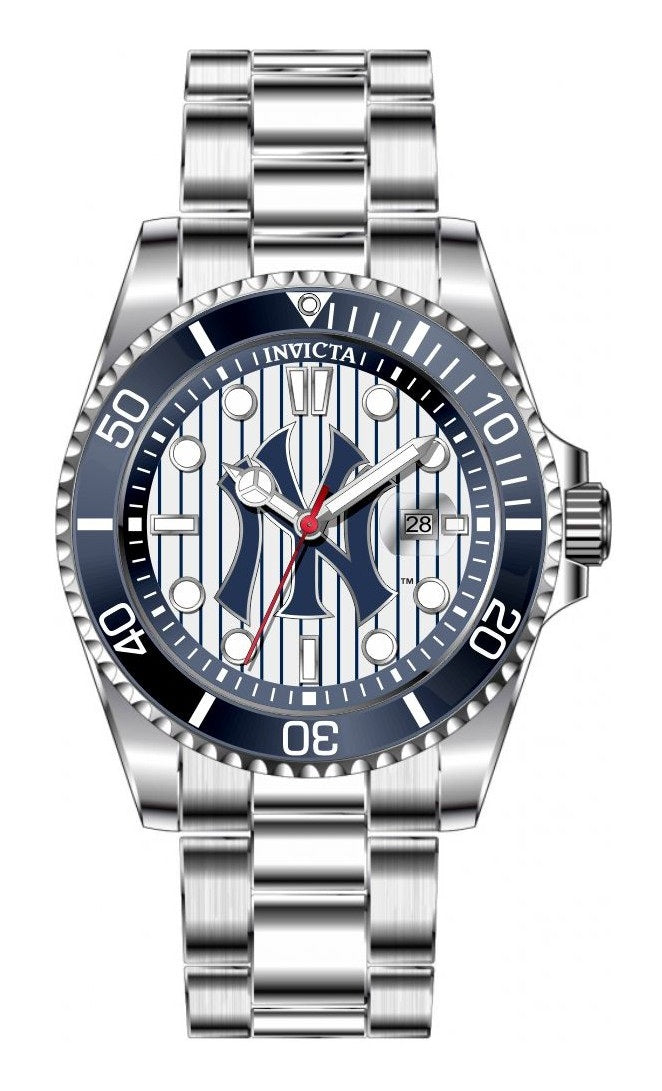 Band For Invicta MLB New York Yankees Men 49856