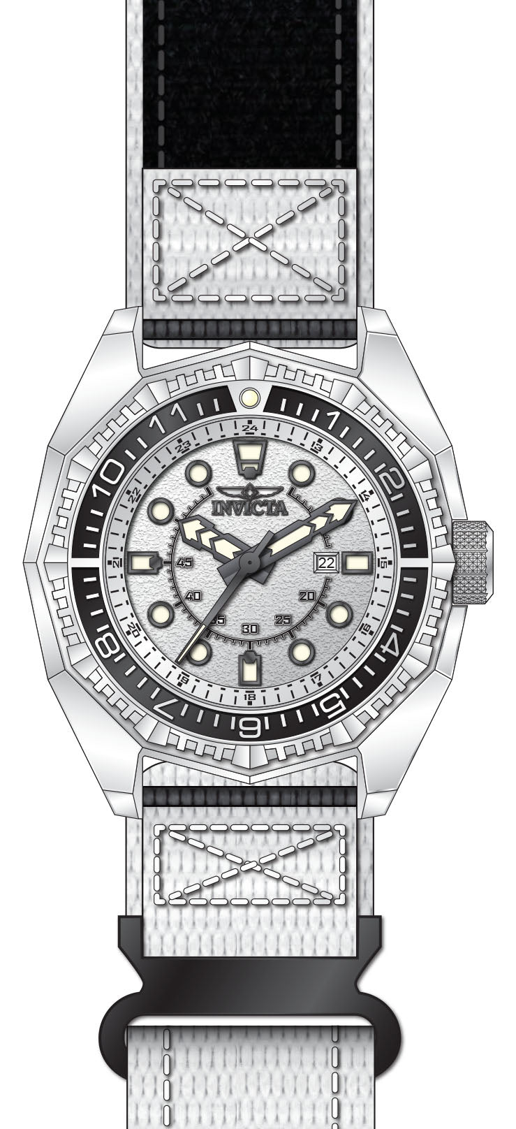 Band For Invicta Akula  Men 50040