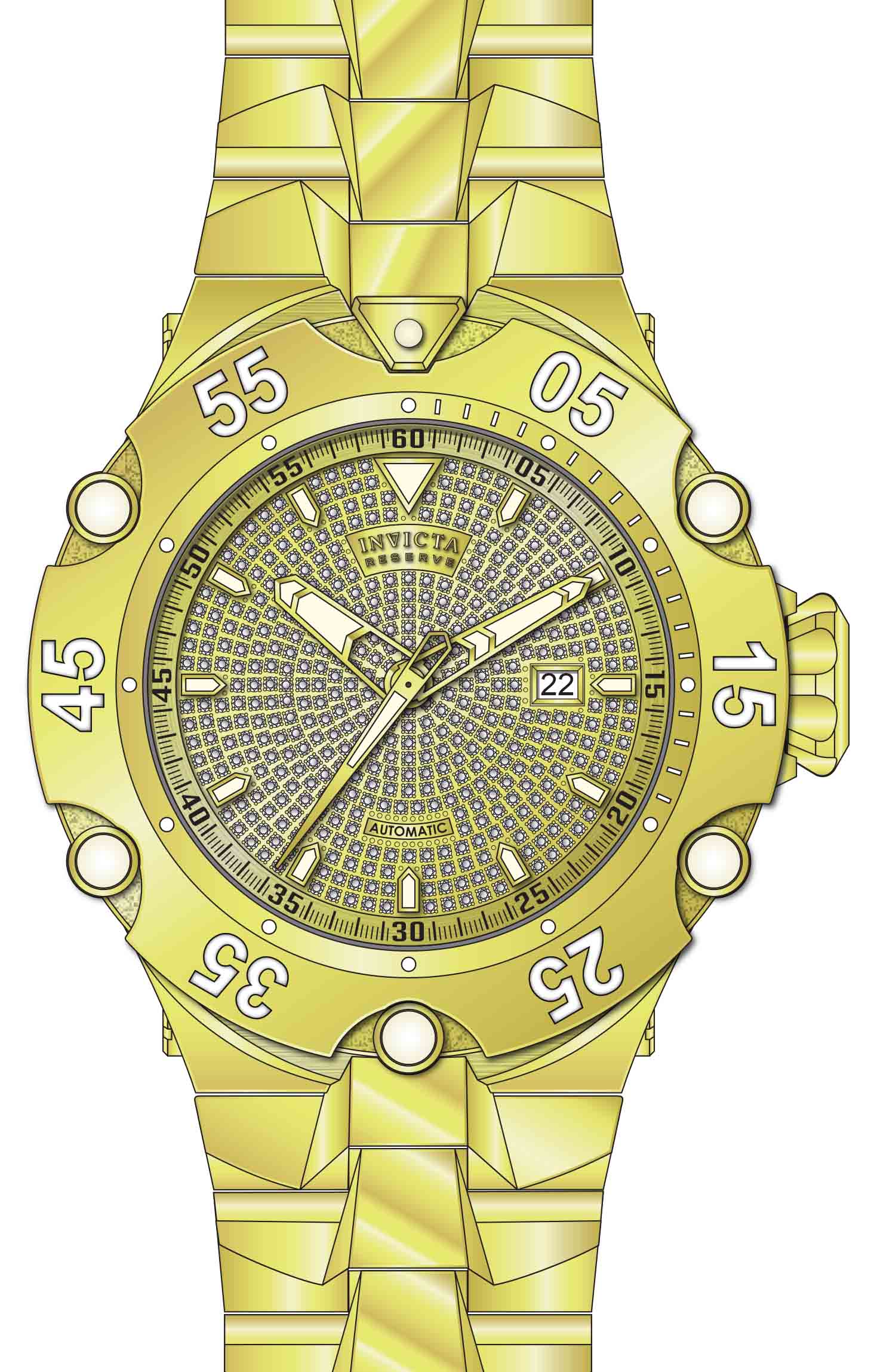Band For Invicta Reserve Cobra Men 50445