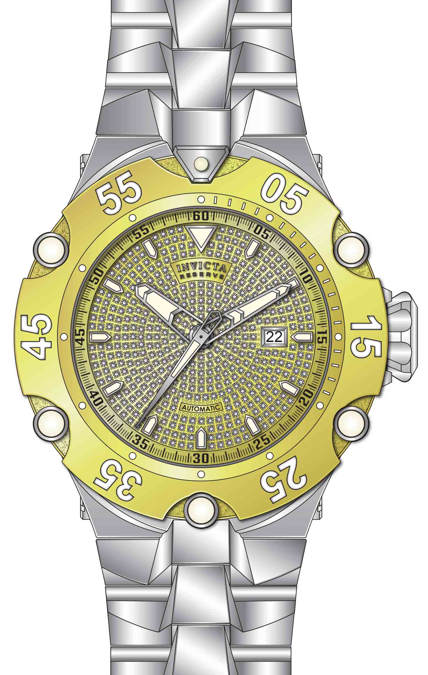 Band For Invicta Reserve Cobra Men 50446