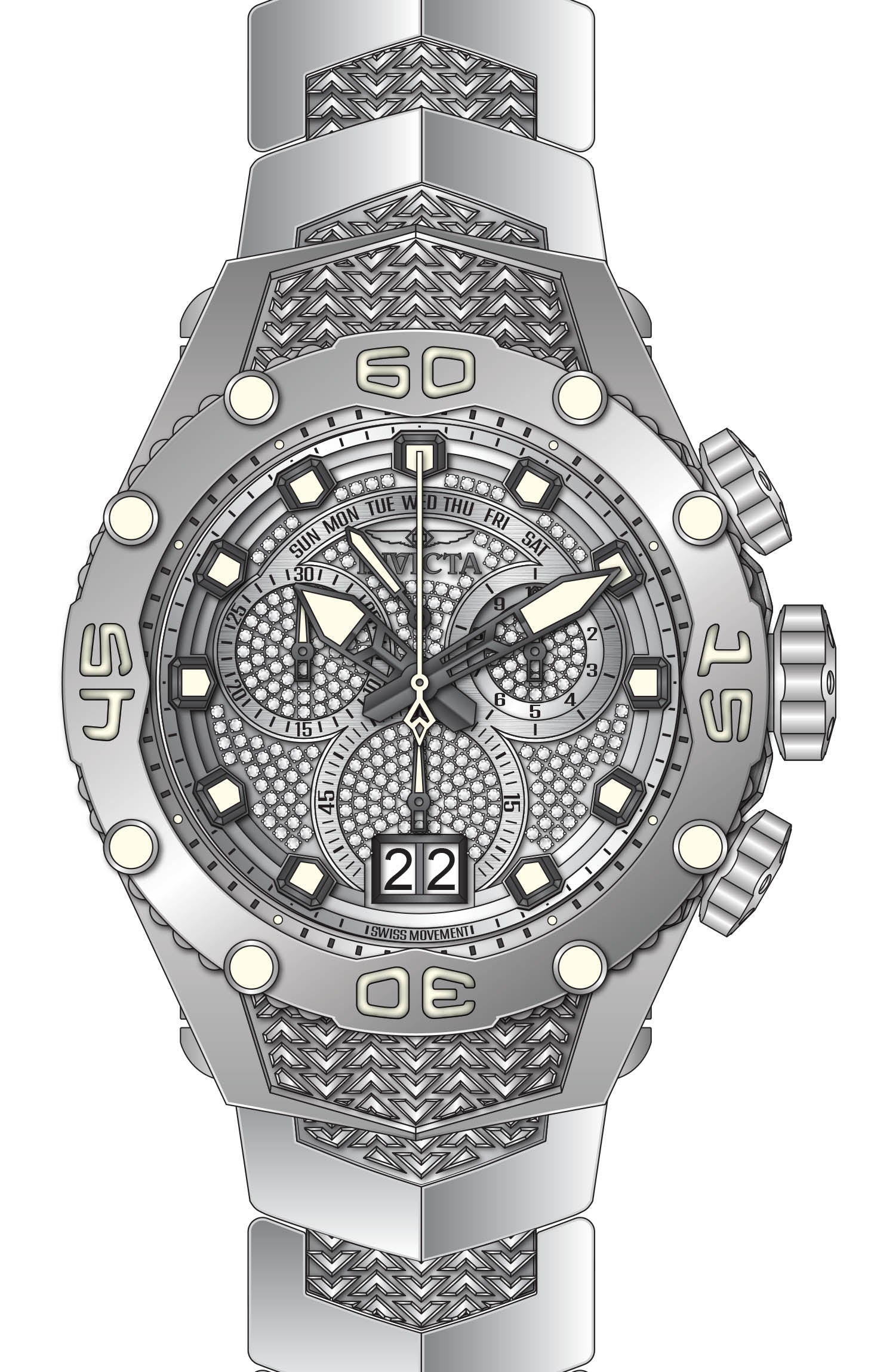 Parts For Invicta Subaqua Noma VIII Men 50450