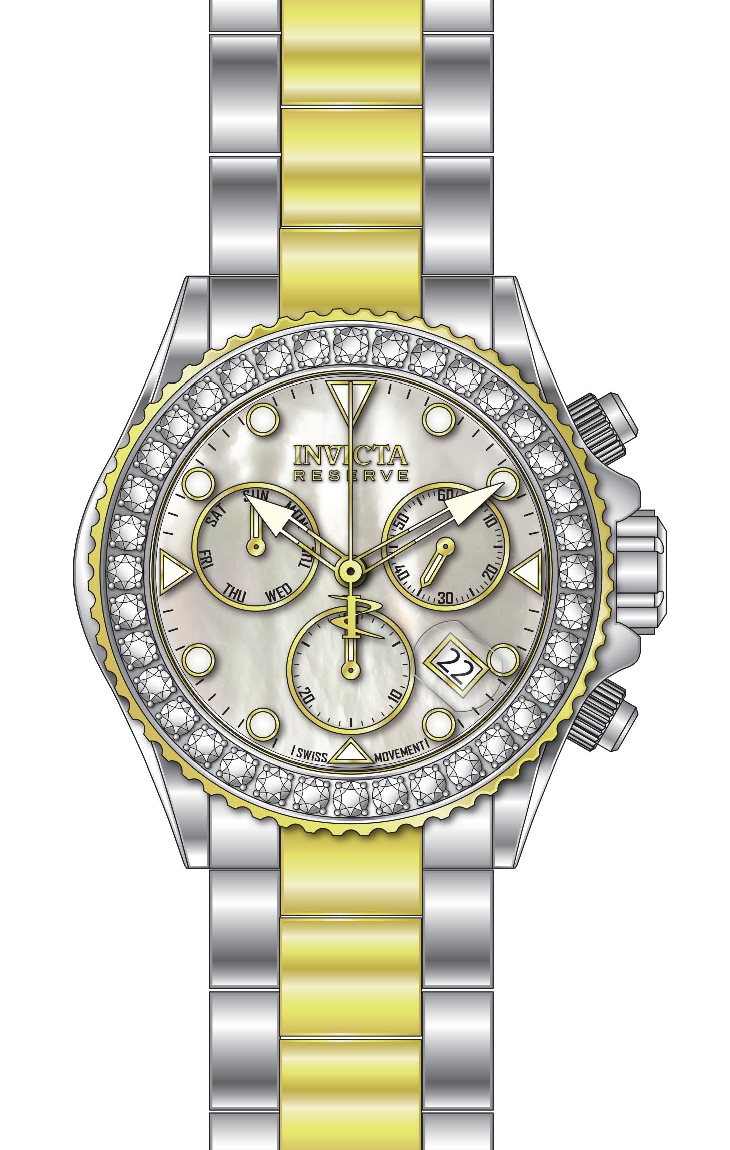 Band For Invicta Reserve Grand Diver Men 51630
