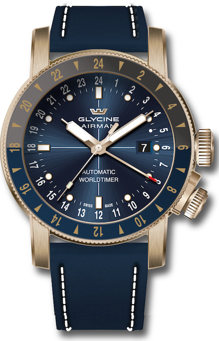 Band For Glycine Airman  44 Bronze GMT Automatic GL0548