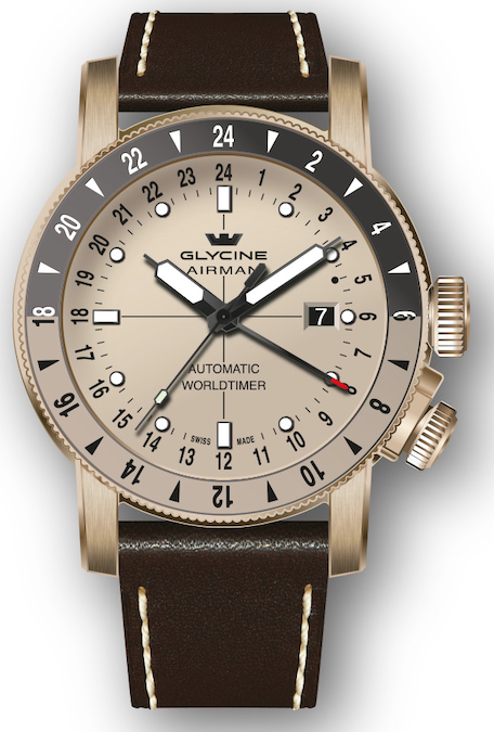 Band For Glycine Airman  44 Bronze GMT Automatic GL0551