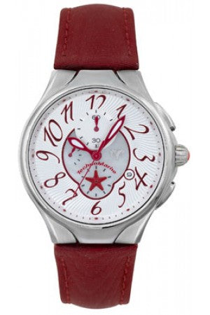 Band for Technomarine Star Red TM-S2011 red strap with red stitching & alligator pattern