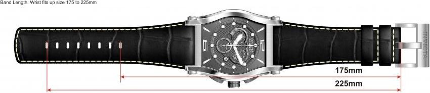 Band for Invicta Reserve 0744 - Leather