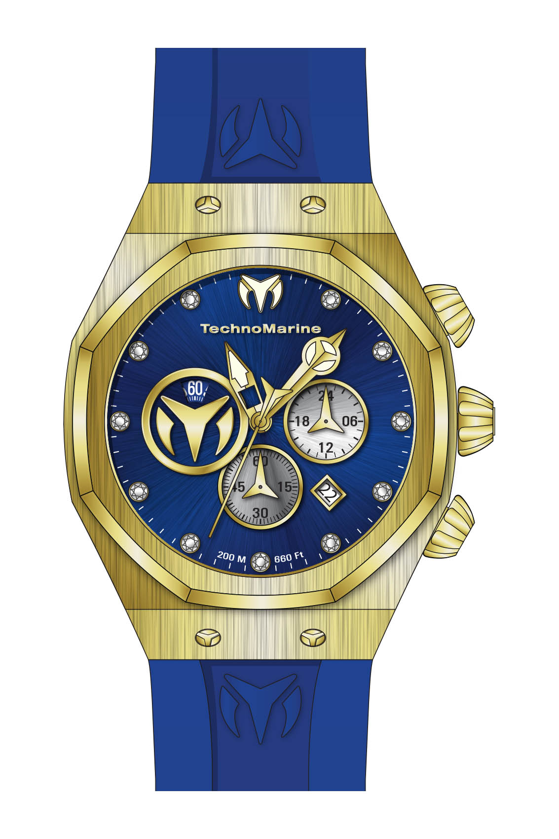 Technomarine Reef TM-520003 Orologio Uomo - Acciaio Inossidabile 45mm, Quadrante Blu, Impermeabile 20 Bar, Movimento Quarzo