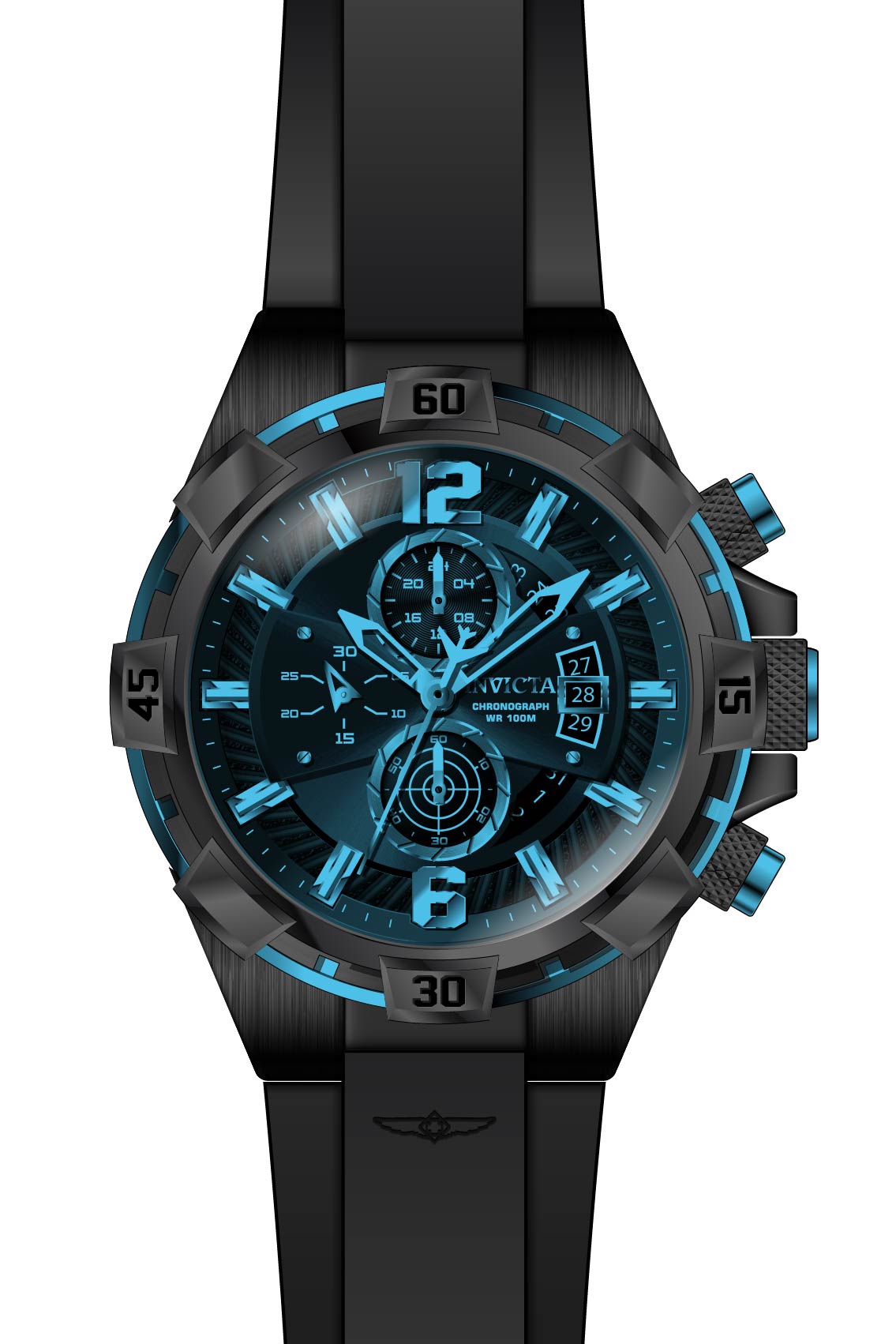 Invicta Men's 30408 Aviator クォーツ マルチファンクション ブラックダイアル ウォッチ 並行輸入品 Aviator model 30408 |