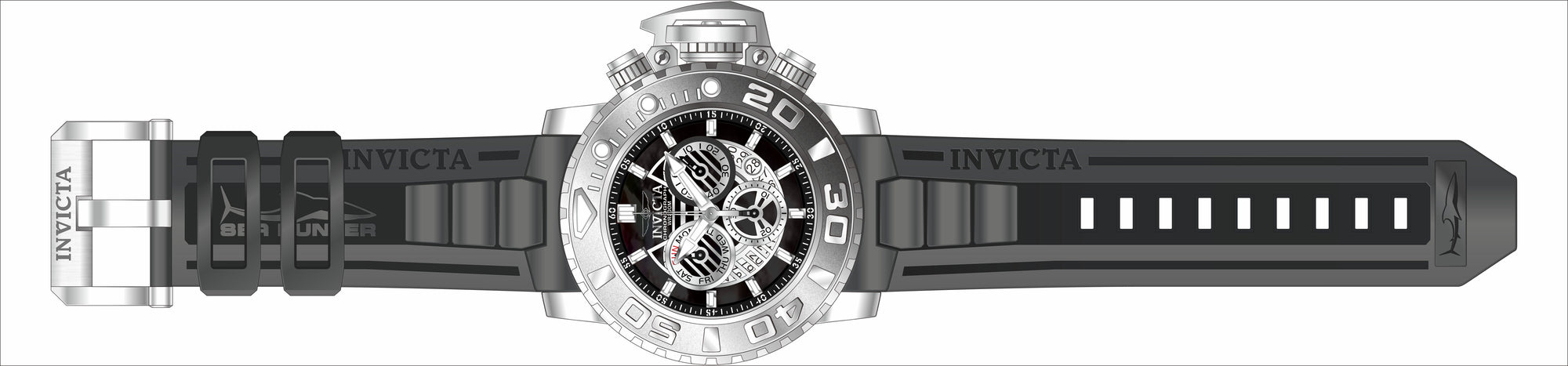 Band for Invicta Sea Hunter Men 32638
