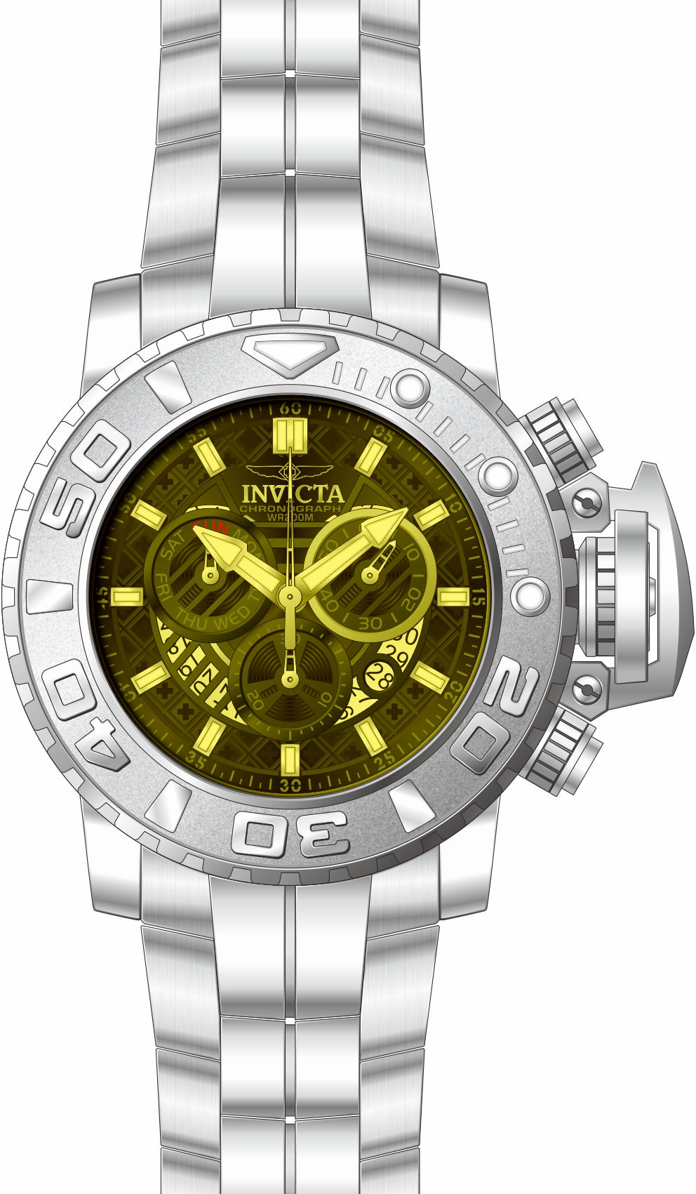 Band for Invicta Sea Hunter Men 32643
