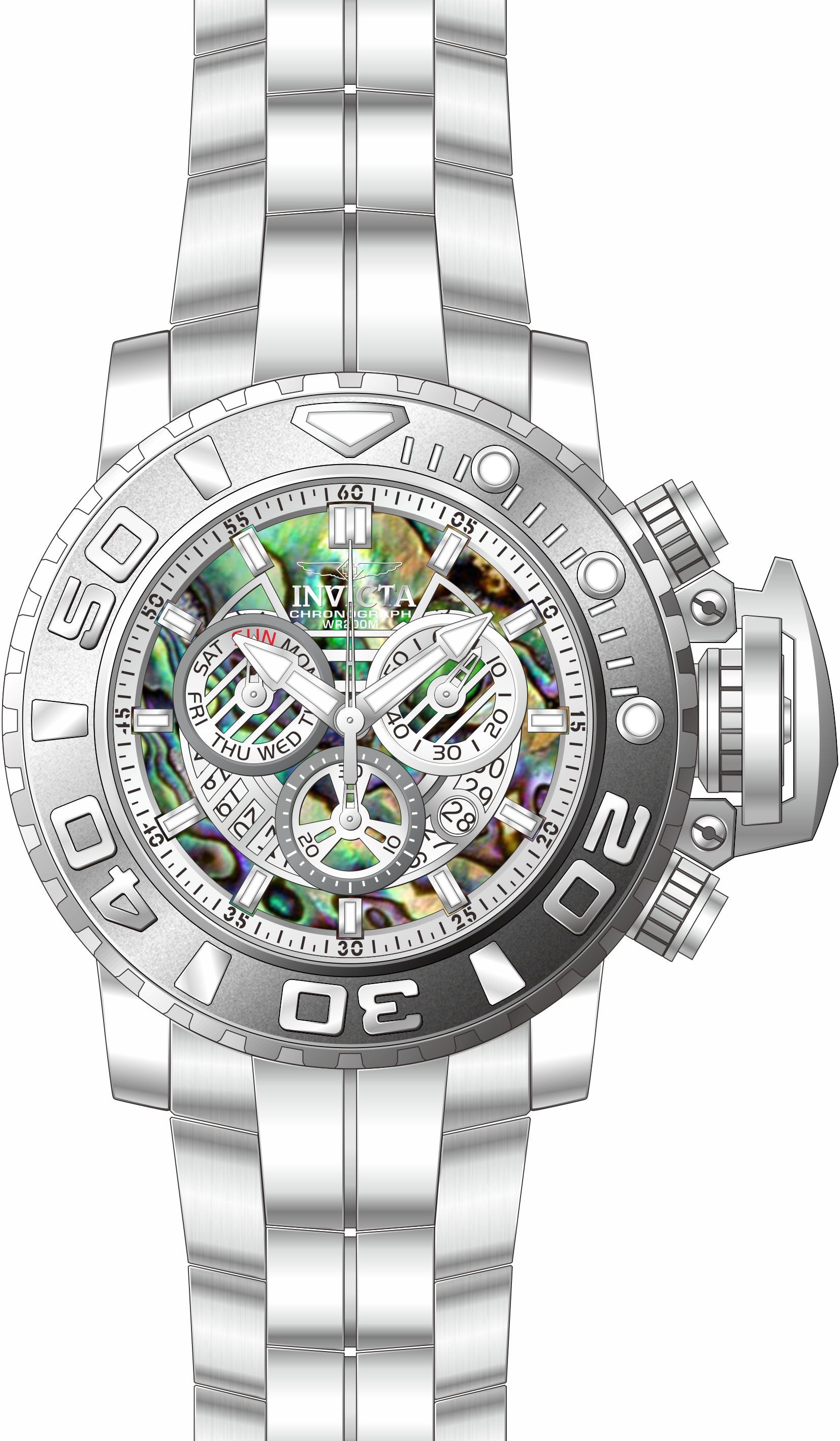 Band for Invicta Sea Hunter Men 32647