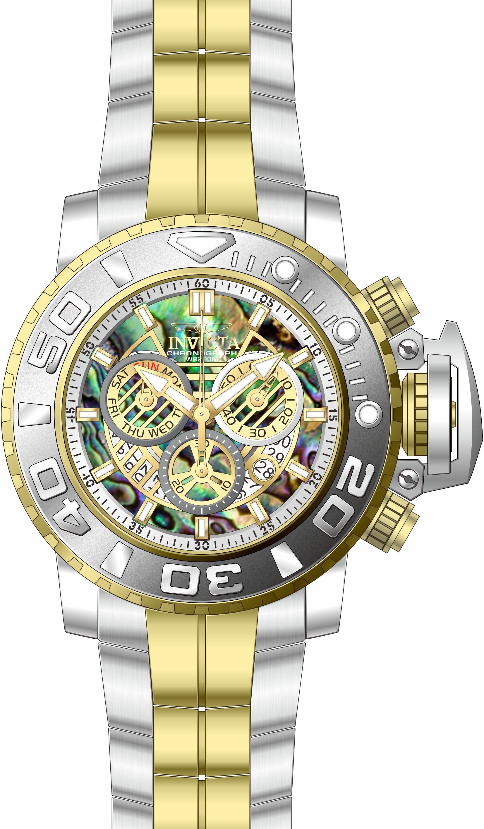 Band for Invicta Sea Hunter Men 32649