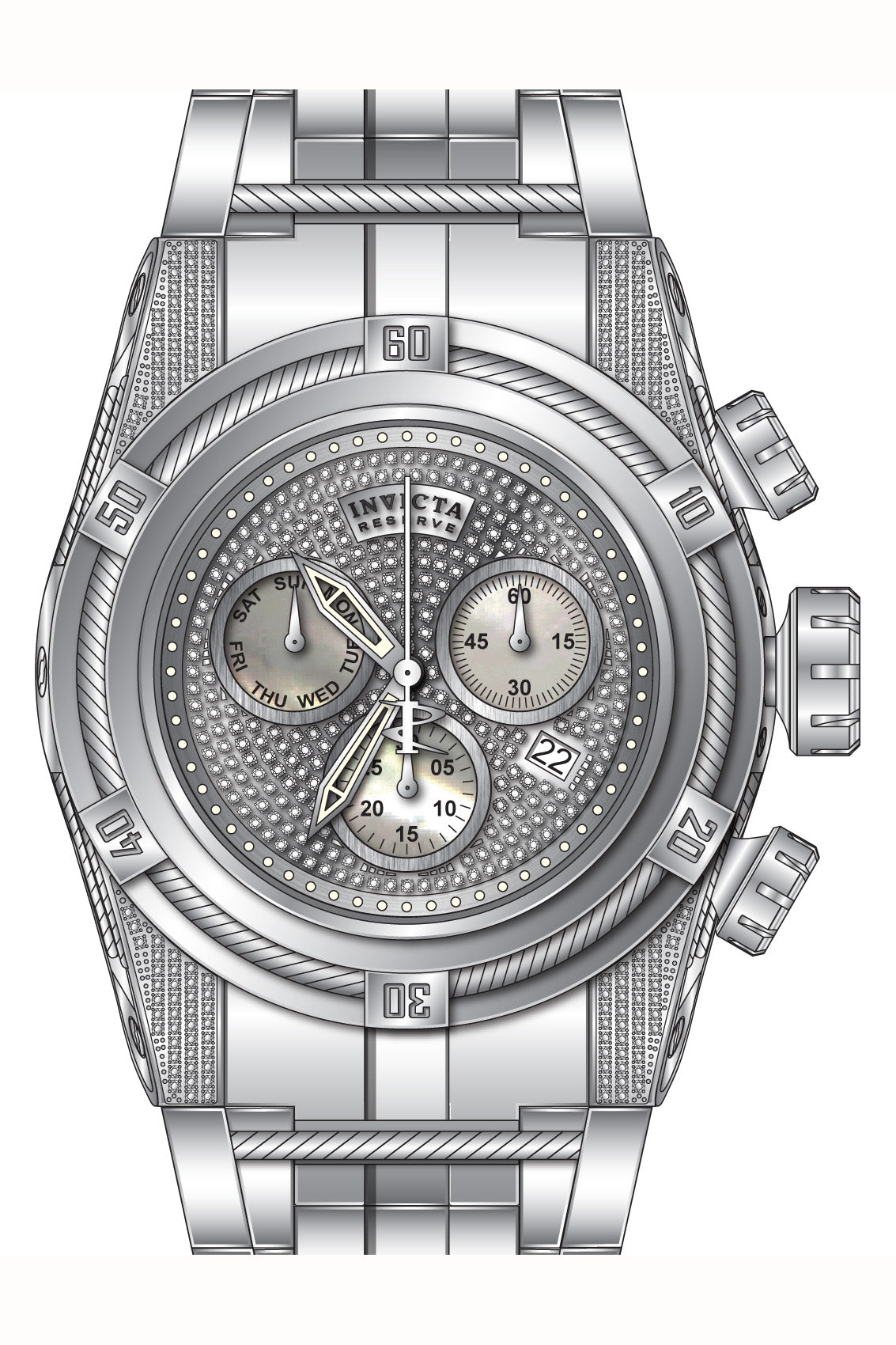 Parts for Invicta Reserve Bolt Zeus Men 32783