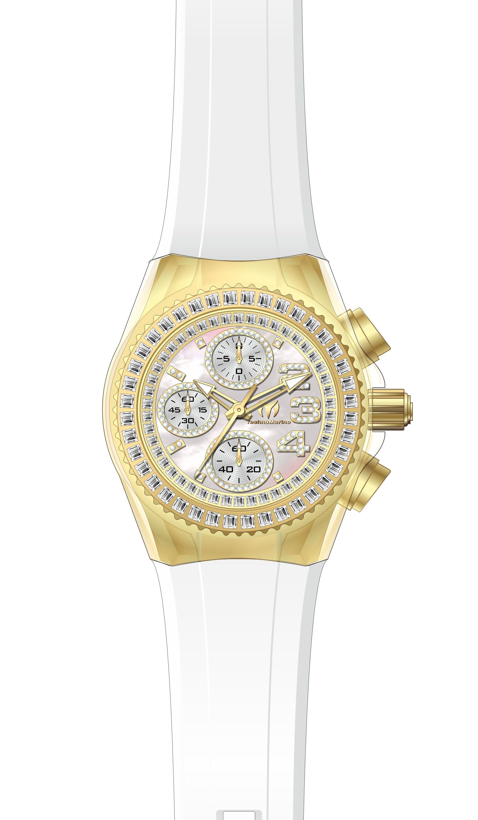 Band for Technomarine Cruise Glitz TM-121061