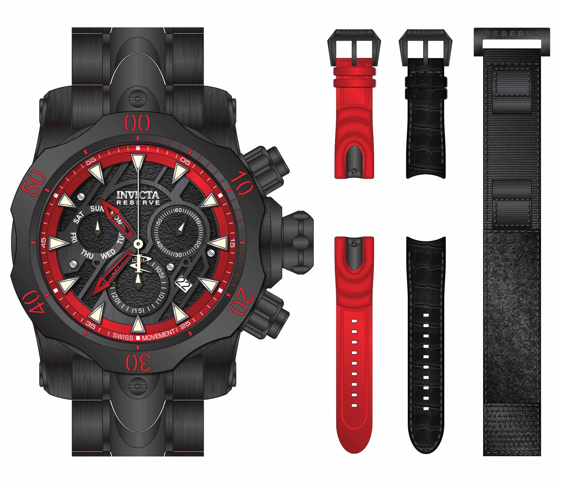 Parts for Invicta Reserve Venom Men Black Label 32942