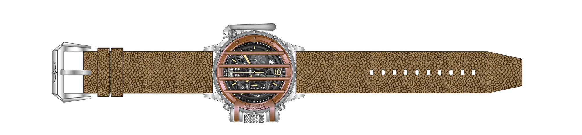 Band for Invicta Vintage Crossbar Men 33281 - Invicta Watch Bands