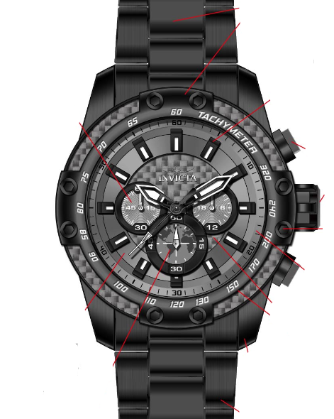 Band for Invicta Speedway Men 34045