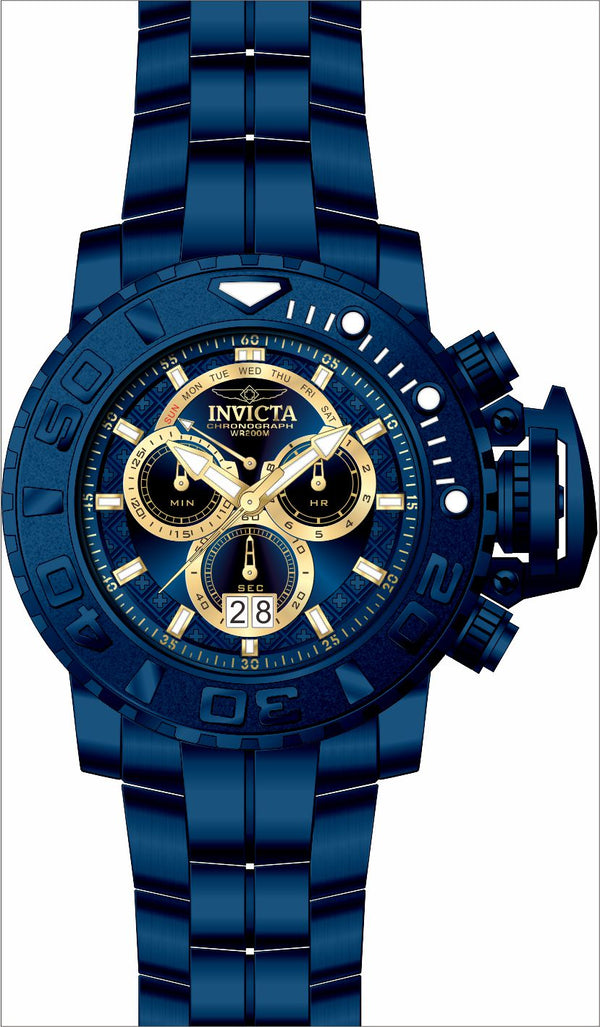 Band for Invicta Sea Hunter Men Blue Label 25617 - Invicta Watch Bands