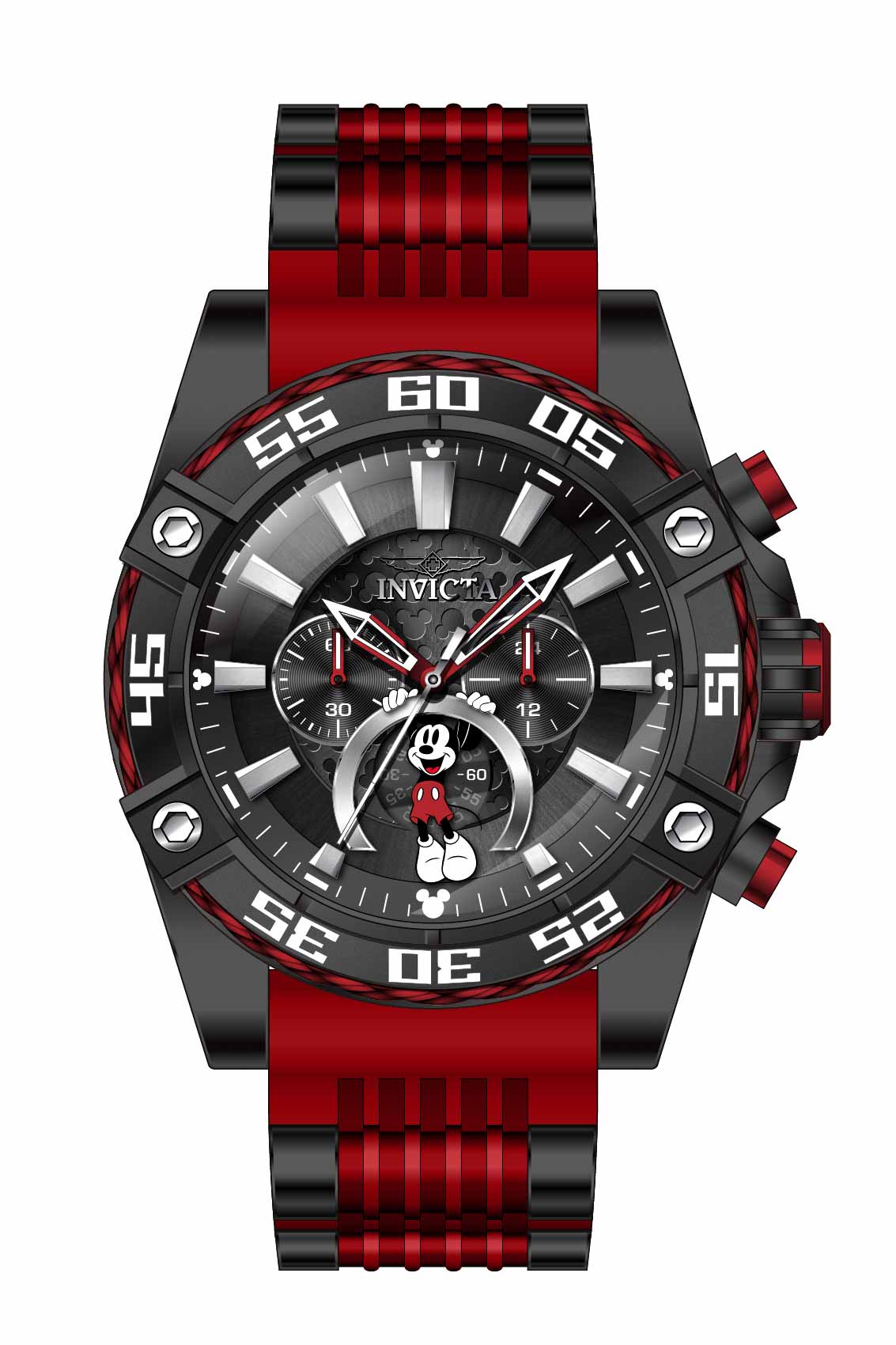 Band for Invicta Disney Limited Edition Mickey Mouse Men 32458