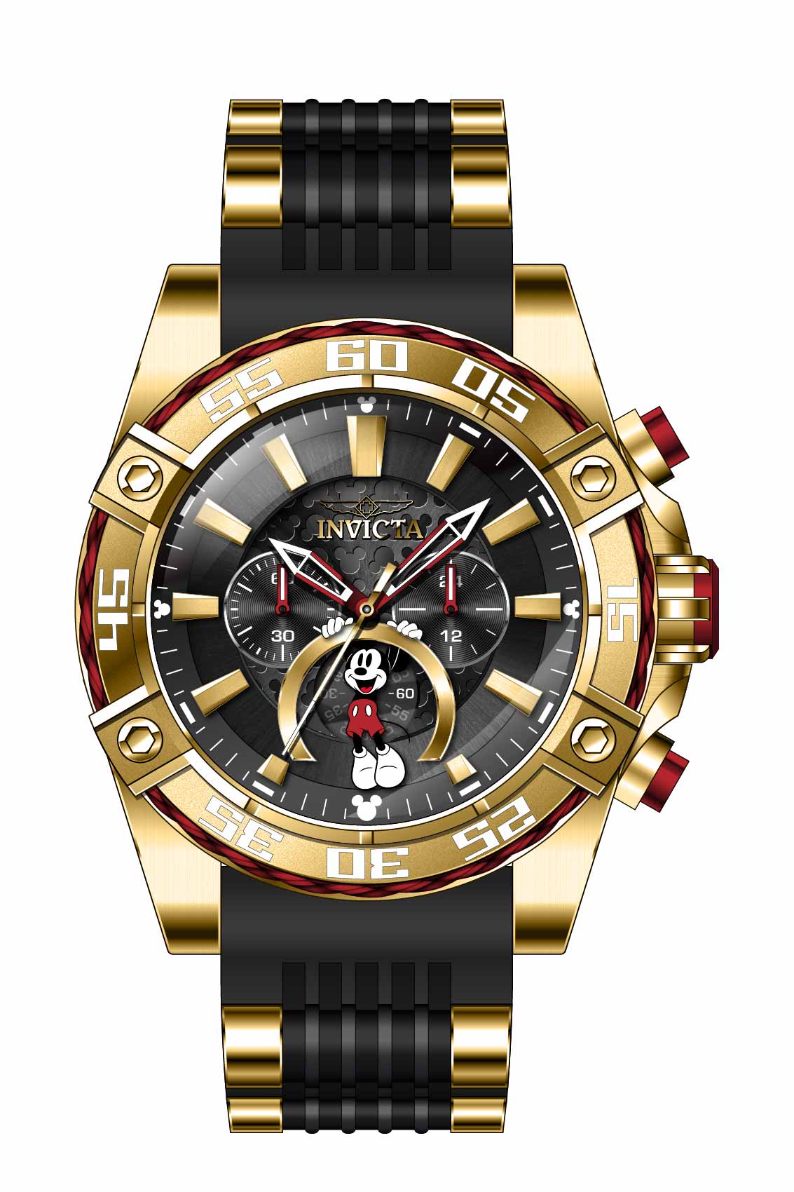 Band for Invicta Disney Limited Edition Mickey Mouse Men 32465