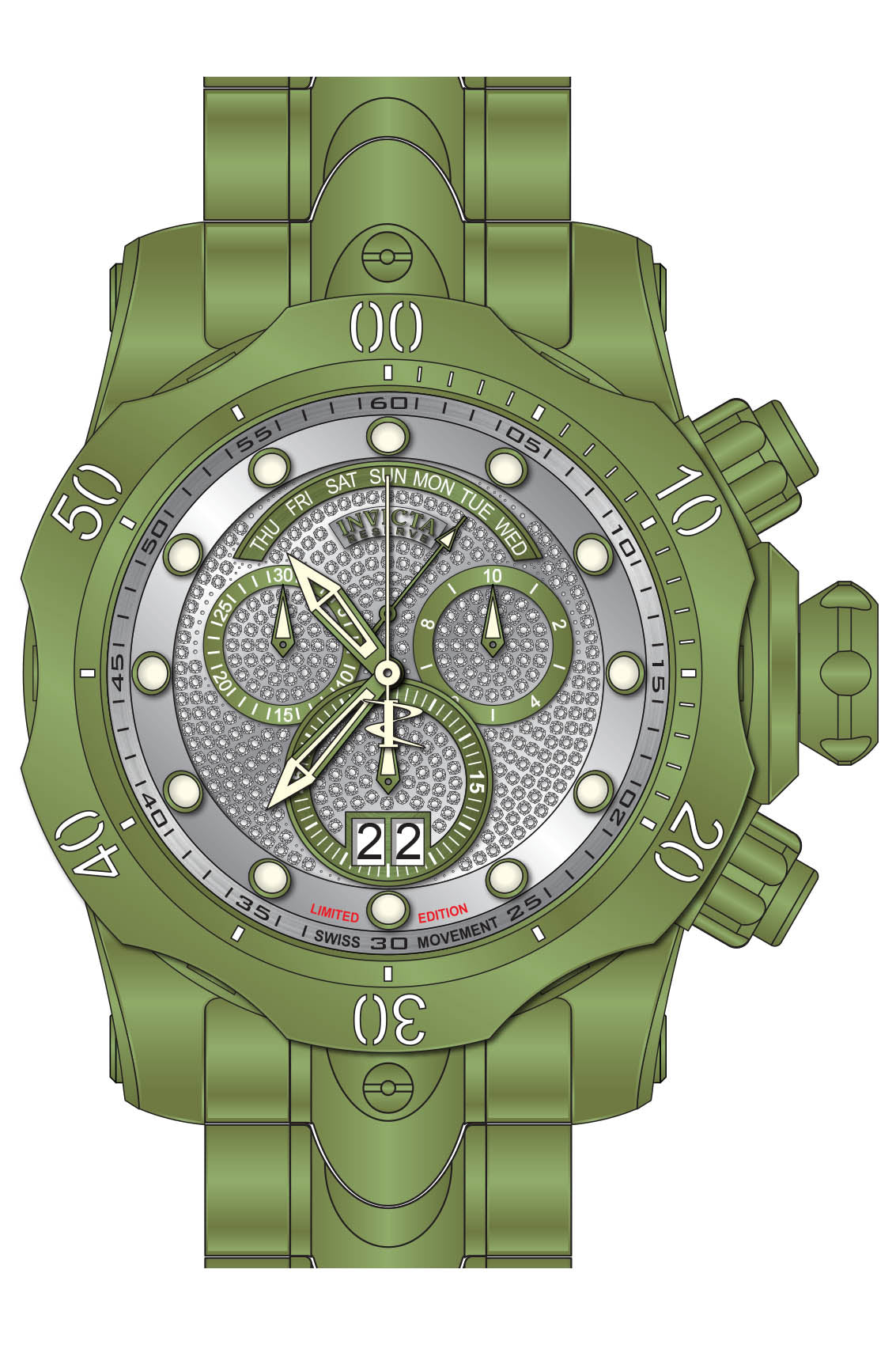 Band for Invicta Reserve Grand Venom Men 34291