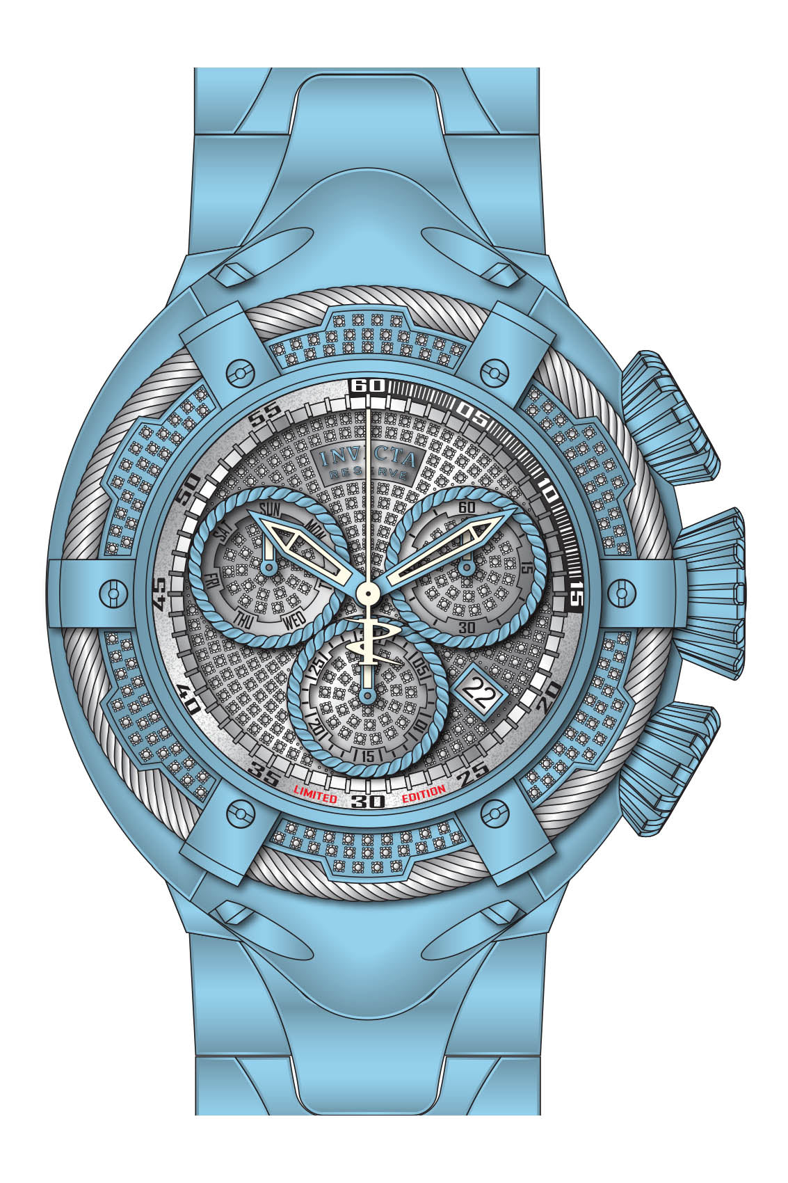 Band for Invicta Reserve Bolt Men 34286