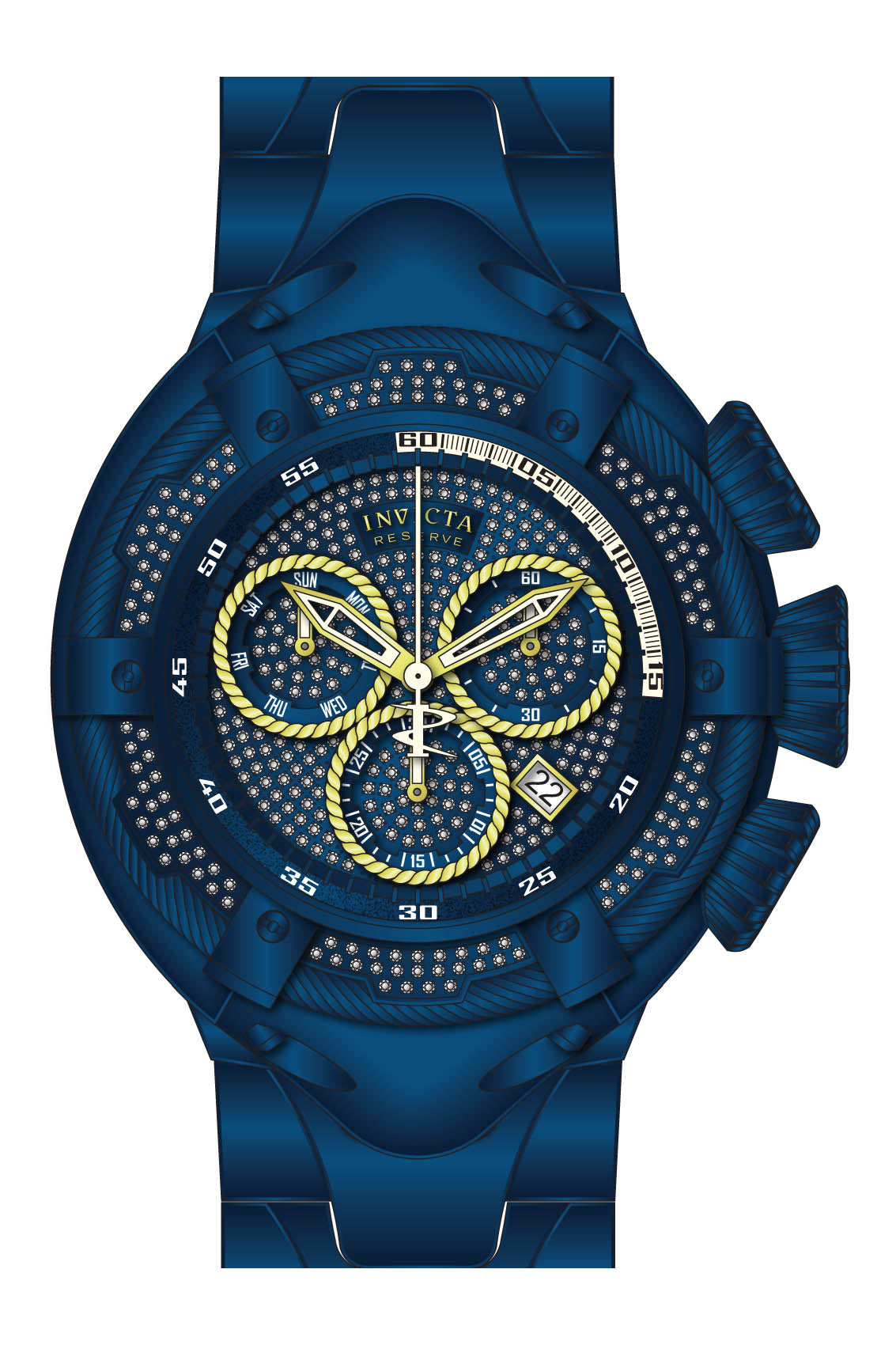 Band for Invicta Reserve Bolt Men Blue Label 34162