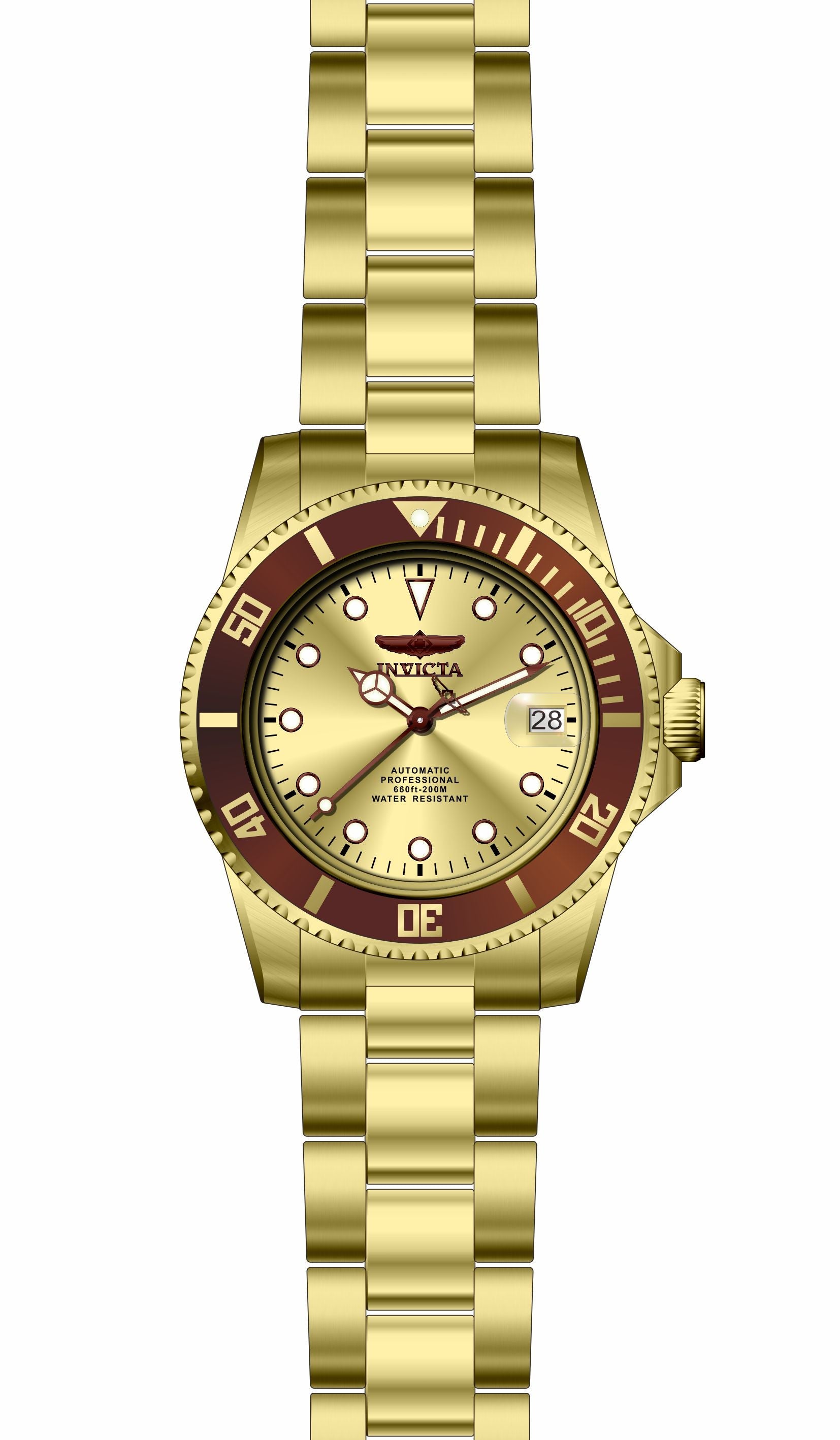 Band for Invicta Pro Diver Men Gold Label 34766