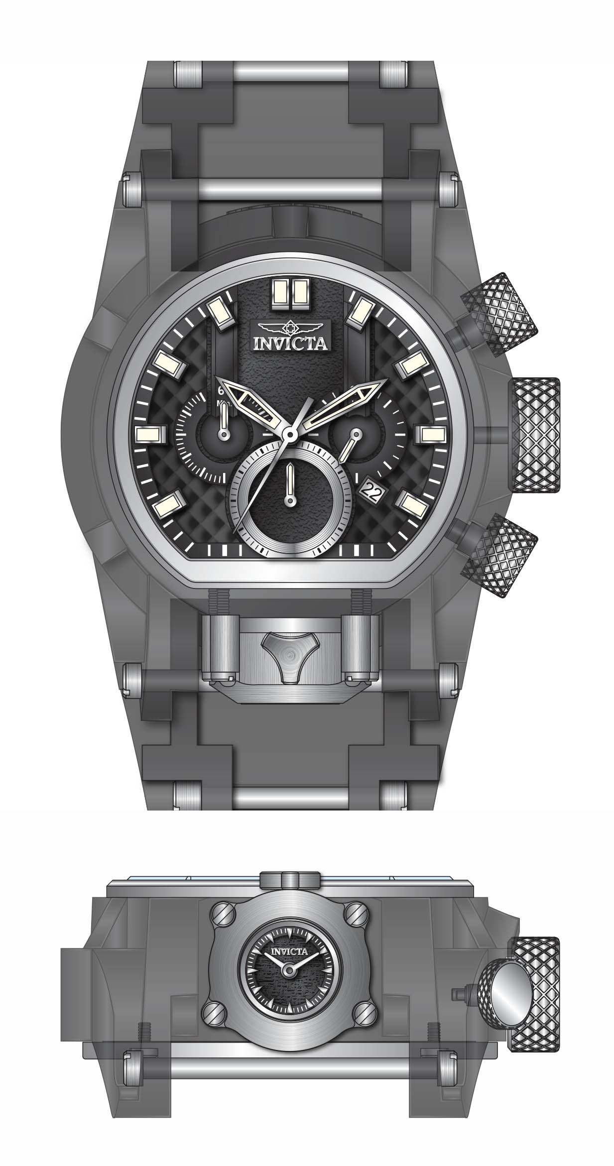 Parts for Invicta Bolt Bolt Zeus Magnum Men 34877