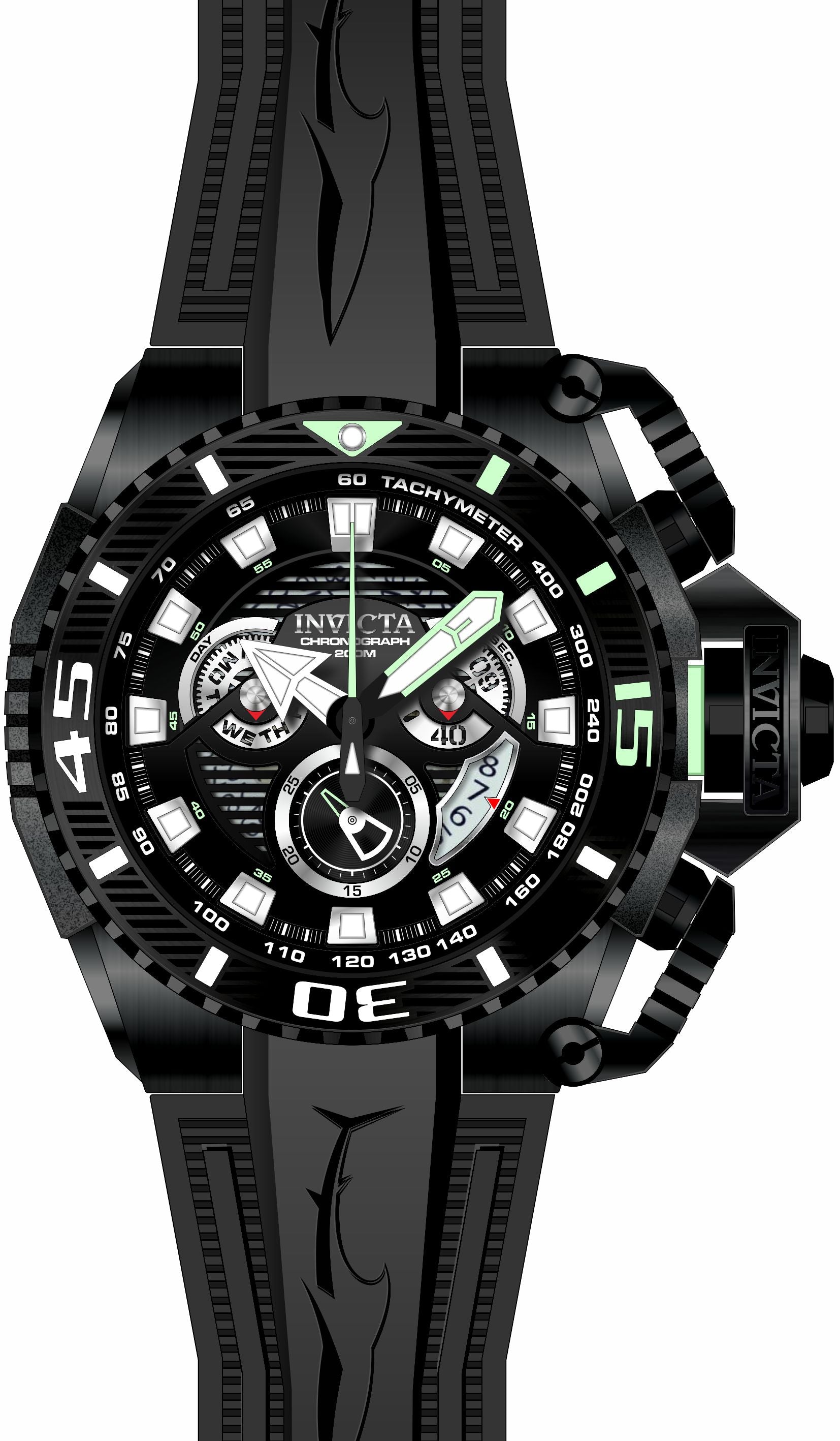 Band for Invicta Sea Hunter Men 35003
