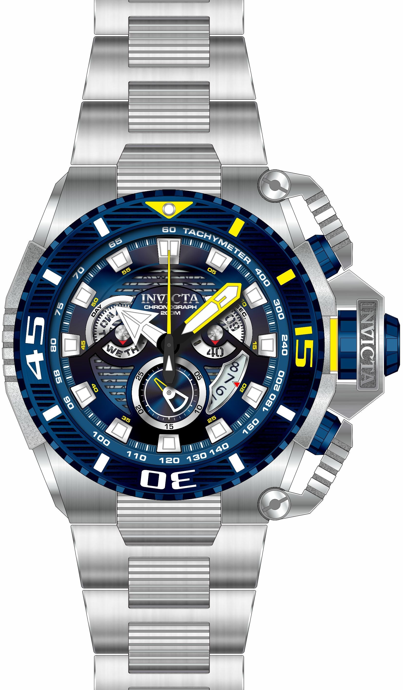 Band for Invicta Sea Hunter Men 35008