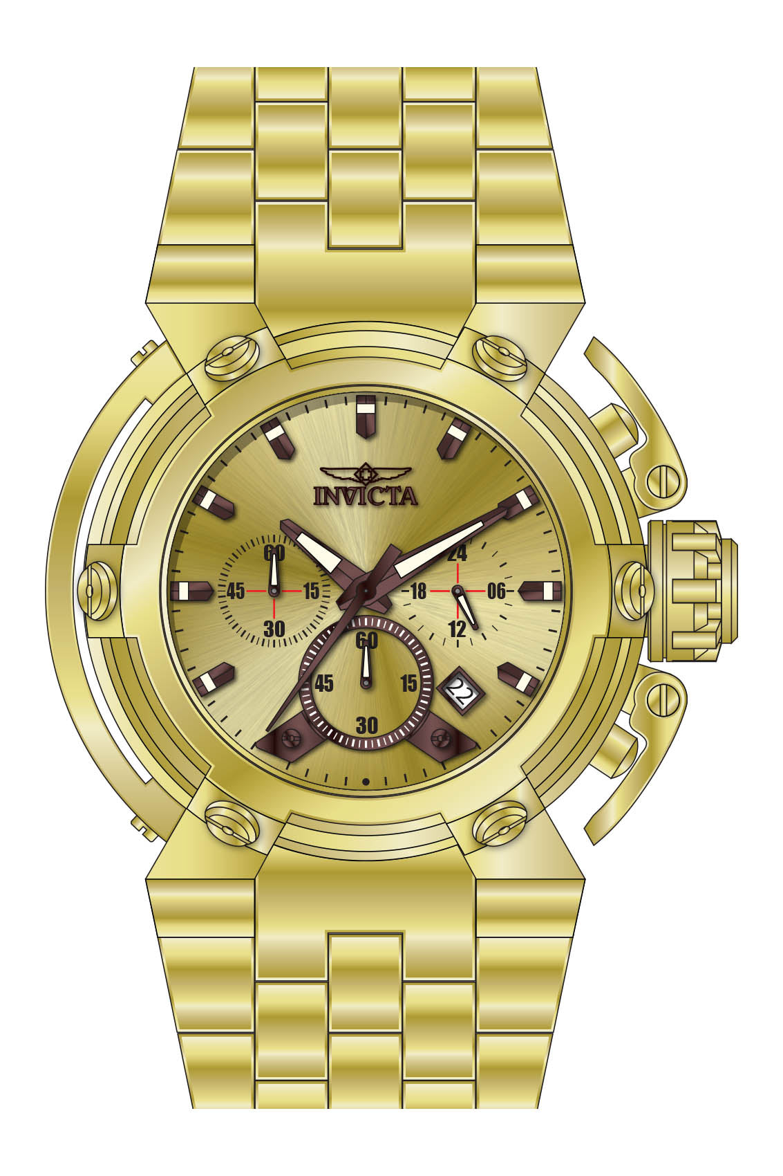 Band for Invicta Coalition Forces X-Wing Men Gold Label 34870