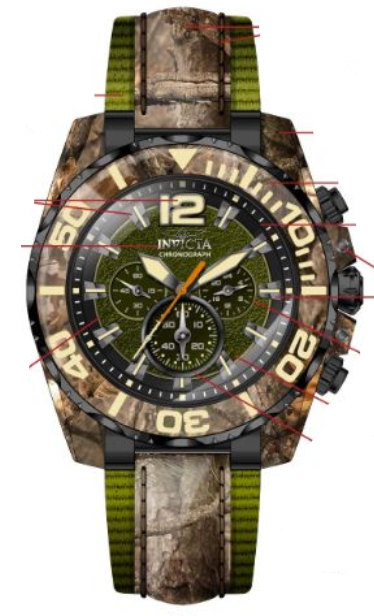 Band for Invicta Specialty Men 35213