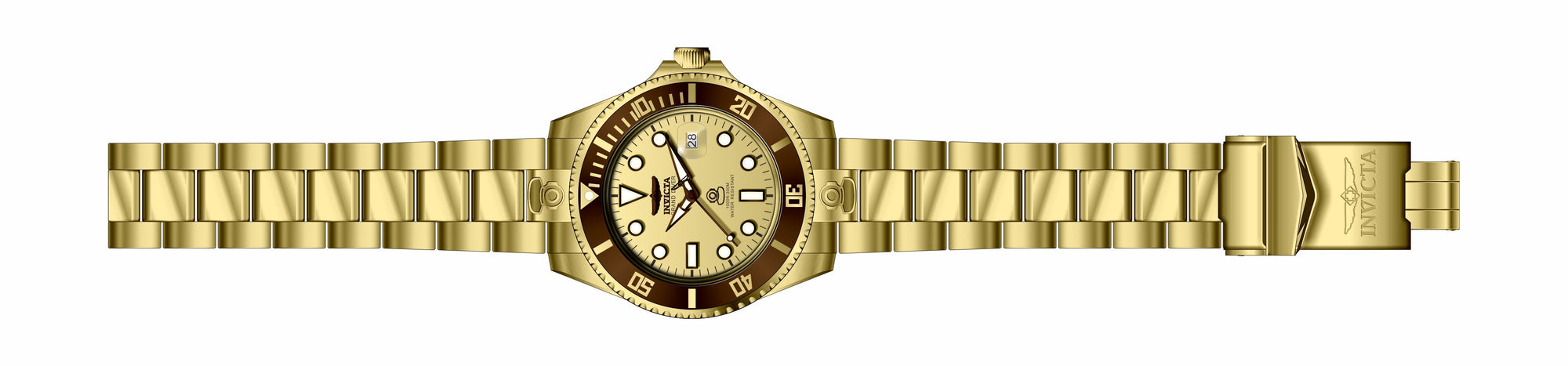Band for Invicta Pro Diver Men Gold Label 35418