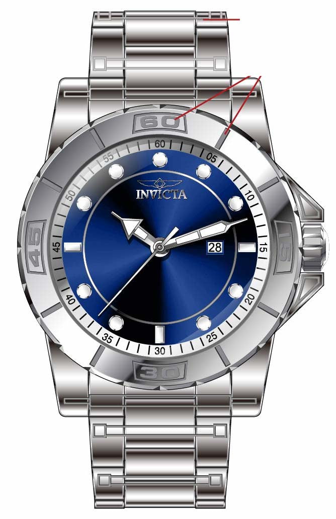 Band for Invicta Pro Diver Zager Exclusive Men 35430