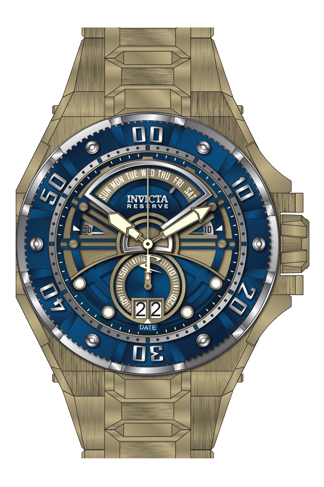 Parts for Invicta Reserve Stealth Bomber Men 35362