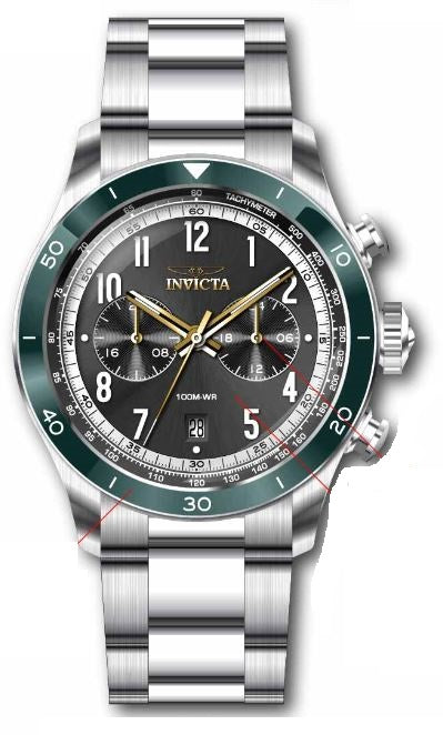 Band for Invicta Speedway Zager Exclusive Men 35666