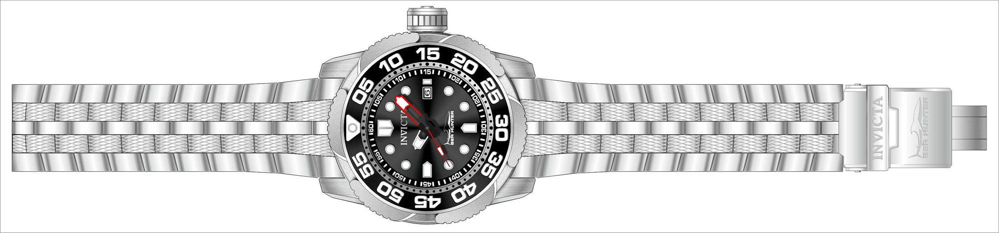 Band for Invicta Sea Hunter Men 36377