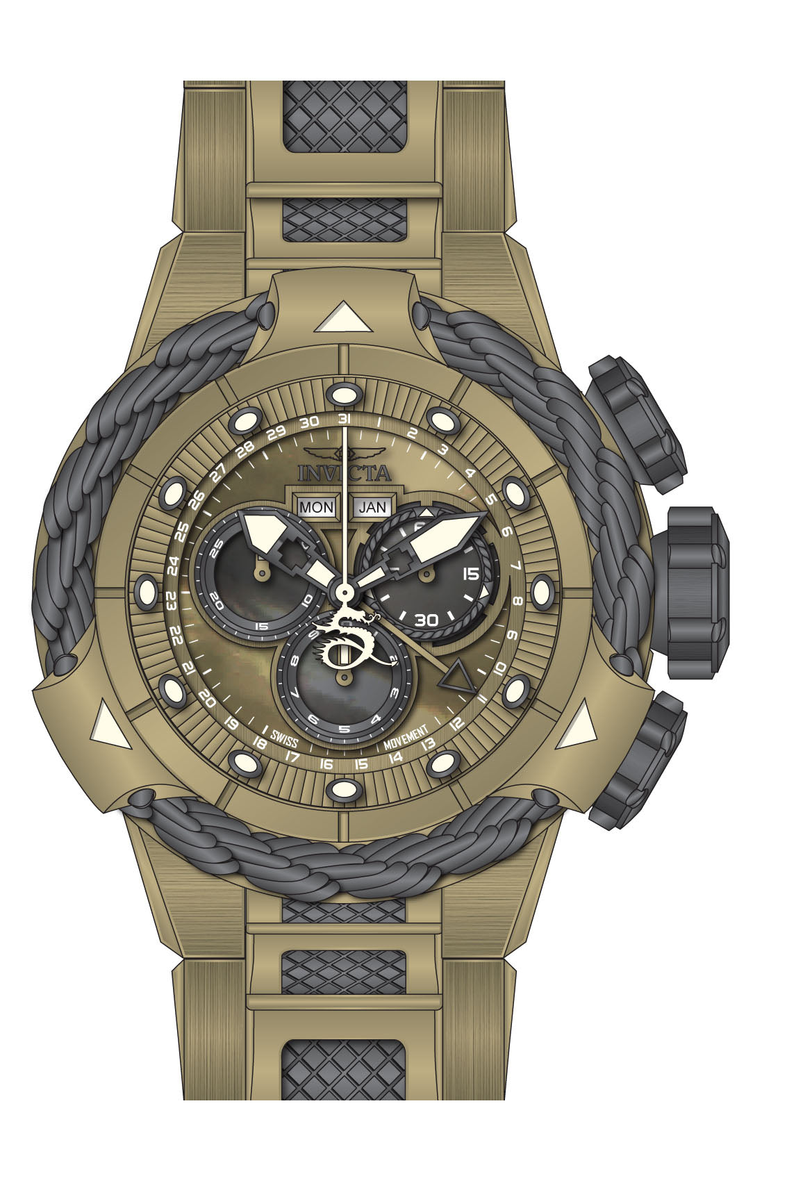 Parts for Invicta Subaqua Alpha Men 36004